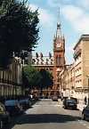 Modern view of Argyle Street with St Pancras Station in background