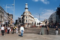 Modern-day view of Pentonville Road and Gray�s Inn Road from the station