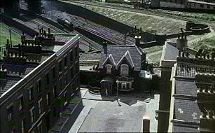Film: Aerial view of Mrs Wilberforce�s house, 15:9 aspect ratio